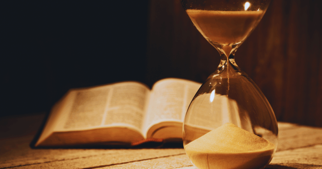 Time is running out hourglass concept